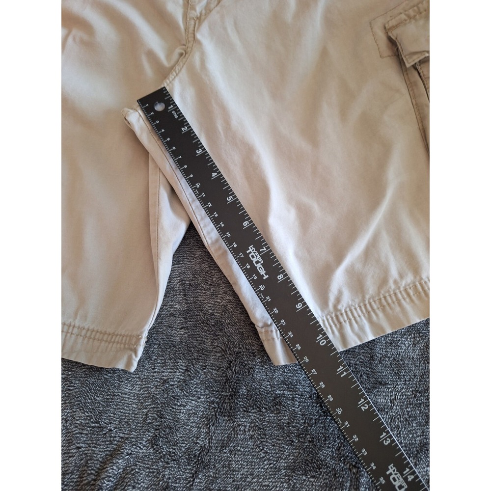 Lee Dungarees Cargo Shorts Mens 38 Beige 90's 100%Cotton Work Wear - Picture 7 of 10